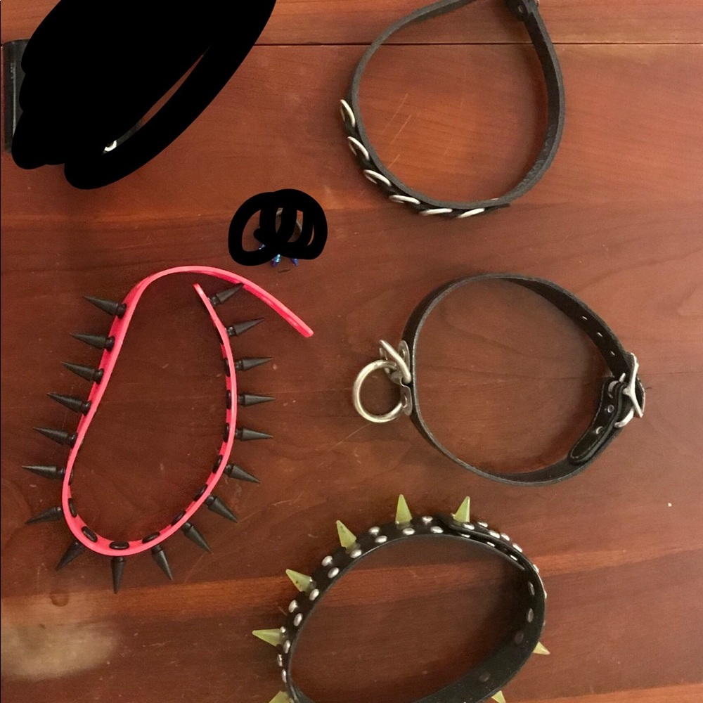 Goth punk chokers | Lot of 4